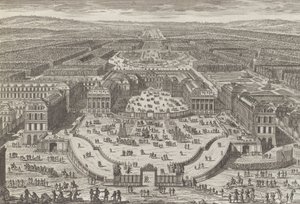 Celkový pohled na palác ve Versailles, 80. léta 17. století, 80. léta 17. století.
