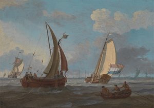 Dutch Shipping off the Low Countries, 18. století.