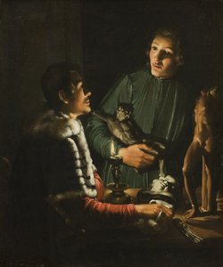 Dva sochaři v noci v Římě. Dvojportrét Francoise Duquesnoye a Georga Petla