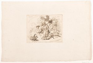 Juda dává Támar svůj pečetní prsten Tamar et Judas (titul na předmětu) Šest tisků podle kreseb Rembrandta, uchovávaných v Hofbibliothek ve Vídni (název série) Six estampes gravées d