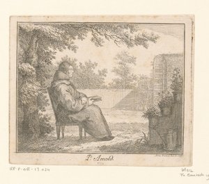 Portrét Arnolda a Sancta Clara s knihou v zahradě P. Arnold (titul na objektu) od Adam von Bartsch