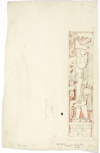 Dveřní zárubeň K3 v chrámu A, Chichen Itza, Yucatan, Mexiko od Adela Breton