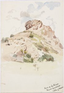 Pohled - Cerro de los Riscos, za Guadalupe, Mexiko (akvarel) od Adela Breton