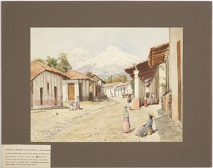 Sopka Orizaba nebo Citlaltépetl - Hvězdná hora - Veracruz, Mexiko (akvarel) od Adela Breton