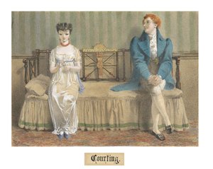Námluvy, 1868 (wc & bodycolor přes tužku na tužce)