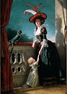 Portrét Louise Alžběty Francouzské a jejího syna Dona Ferdinanda (olej na plátně