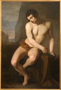 Mužský akt (Prometheus) (olej na plátně)