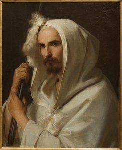 Portrét Araba s puškou a barracano 1849 (olej na plátně)