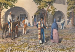 "Mexičané, náměstí v Tepicu [Mexiko], 19. srpna - 13. srpna 1850 od Admiral Sir Edward Gennys Fanshawe