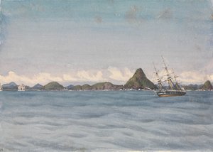 "Vnější kotviště za klidu, Mazatlan [Mexiko], 17. srpna 1850