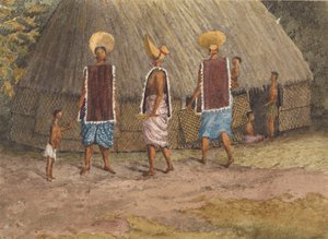 Nedělní čepice na Navigátorských ostrovech (Samoa), záliv Apia, 14. září 1849 (akvarel)