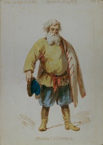 Kostýmní návrh opery Život pro cara od M. Glinky, 1887