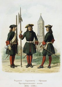 Uniformy Preobraženského pluku v letech 1695-1700, 1901-1904