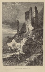 Hřbitov na Monte Serrone (rytina)