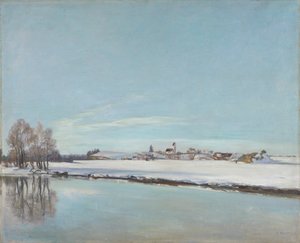 Zimní krajina (krajina v Dachau)