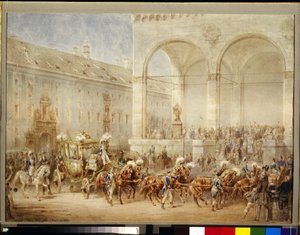 Ceremoniál odjezdu císaře Mikuláše I. (Nicolai Pavlovič Romanov