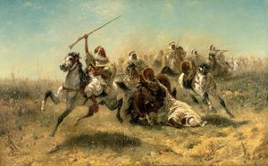 Arabští jezdci v útoku, 1869