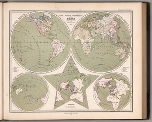 Příruční atlas všech částí Země a struktury světa (2761016) od Adolf Stieler