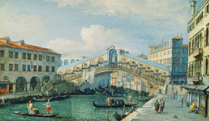 Most Rialto u Canal Grande, Benátky od Adolf Sukkert