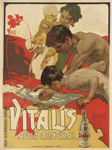 Reklamní plakát na minerální vodu "Vitalis", 1895