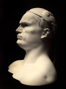 Busta zobrazující portrét Benita Mussoliniho, dílo Adolfa Wildta (čb foto) od Adolfo Wildt