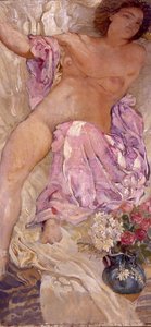 Akt s květinami, 1910.