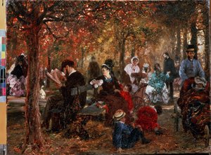 ""Dans le jardin du Luxembourg a Paris"" (V Lucemburské zahradě) Obraz 