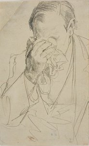 Plačící muž od Adolph Friedrich Erdmann von Menzel