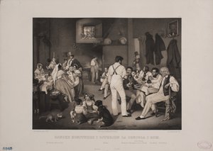 Dánští umělci v Osteria la Gensola v Římě od Johan Adolph Kittendorff