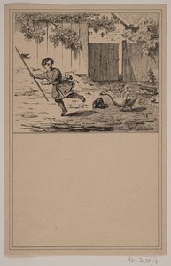Odvážný hrdina. Ne. 6 v Chr. Winther a M. Rørbye, "25 obrázků pro malé děti" od Johan Adolph Kittendorff