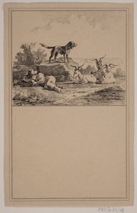 Pastýř. Ne. 14 v Chr. Winther a M. Rørbye, "25 obrázků pro malé děti" od Johan Adolph Kittendorff