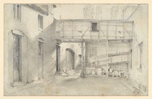 Pohled do dvora od Adolph Menzel