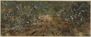 Jezírko se zlatými rybkami. Z „Dětského alba“ od Adolph Menzel