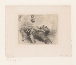 mrtvý husar od Adolph Menzel