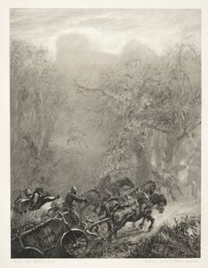Esej o kameni se štětcem a škrabkou: The Convoy of Prisoners through a Woods, 1851. od Adolph Menzel