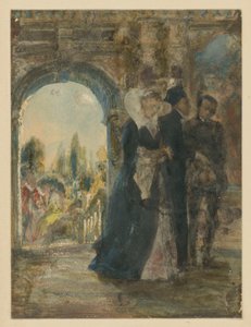 Rodinná rada. Návrh od Adolph Menzel