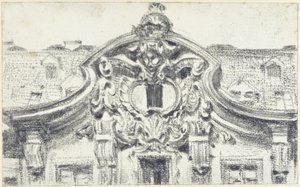 Štít středního výstupku paláce Palais du Saxe v Drážďanech od Adolph Menzel