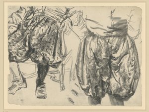 Model v slavnostním oděvu kurfiřta Johanna Georga I. Saského ze dvou úhlů pohledu, Historické muzeum, Drážďany od Adolph Menzel