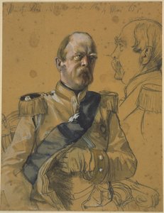 Otto hrabě von Bismarck-Schönhausen. Studie k obrazu „Korunovace Viléma I. v Königsbergu“ od Adolph Menzel