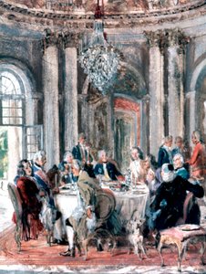 Shledání v zámku, 1849 od Adolph Menzel