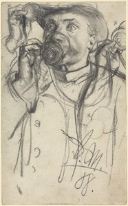Studie o muži, který pije od Adolph Menzel
