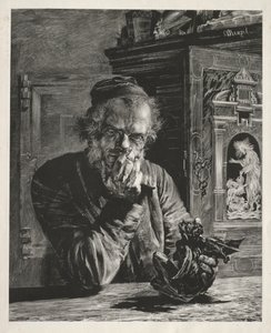 Antikvariát - Autoportrét, 1851. od Adolph Menzel