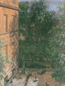 Pohled na malý dvůr (wc na papíře) od Adolph Menzel