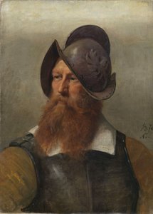 Studie postavy pro sochu Kristiána IV. zakládajícího Christianii od Adolph Tidemand