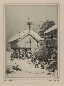 Ilustrace převzata z knihy Norsko vyrobené v Drawings od Asbjørnsen, P.Chr. a vydal Chr. Tønsberg (č. 1848) od Adolph Tidemand