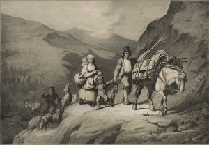 Ilustrace převzata z knihy Norsko vyrobené v Drawings od Asbjørnsen, P.Chr. a vydal Chr. Tønsberg (č. 1848) od Adolph Tidemand