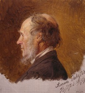 Portrét Simona Toldstada. Studie od Adolph Tidemand