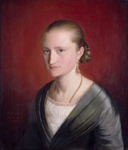 Portrét Claudine Jaegerové od Adolph Tidemand