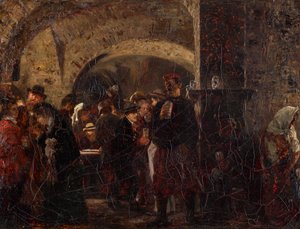 Esterházykeller ve Vídni od Adolph Menzel
