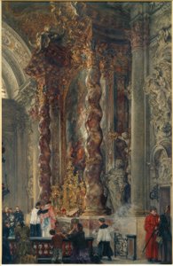 Hlavní oltář ženského kolegiátního kostela v Mnichově od Adolph Menzel